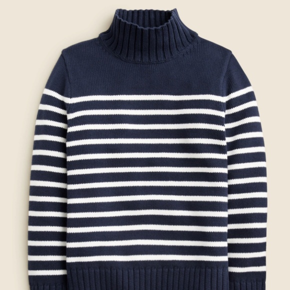 J. Crew Cotton Turtleneck Sweater, Size L - Picture 1 of 4